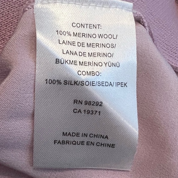 TIBI Silk Back Merino Wool Sweater In lilac - Picture 9 of 11